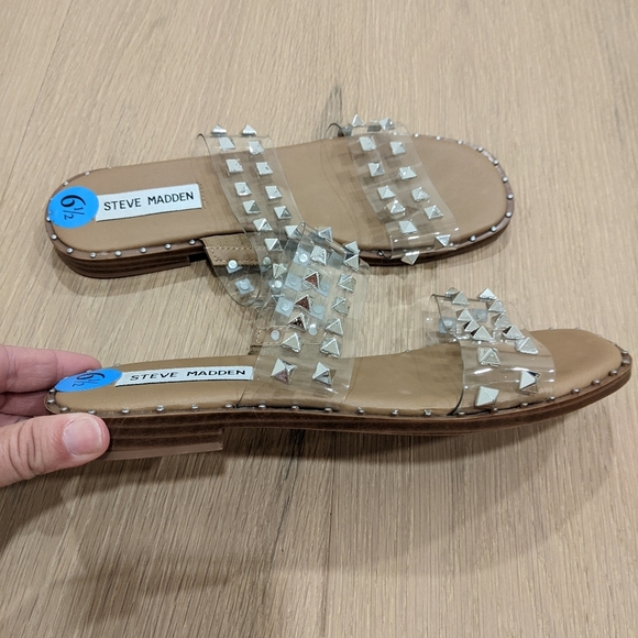 Steve Madden clear studded sandals - Picture 5 of 5